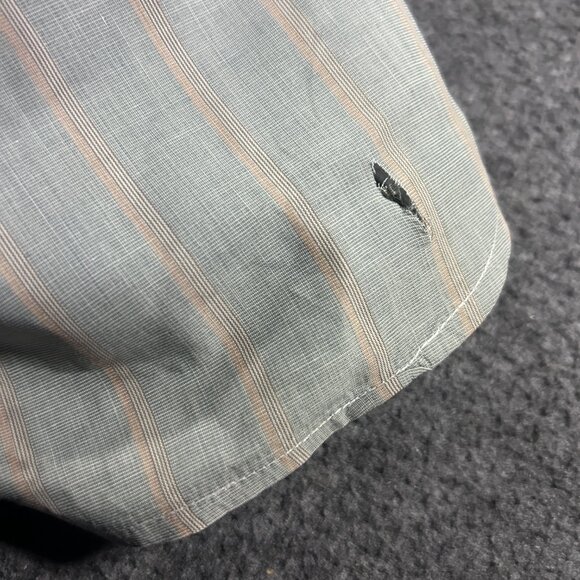 G Rolling Shirt Top Western Wear Rodeo Striped Button Up Pastel Pink Blue L READ - Picture 2 of 11